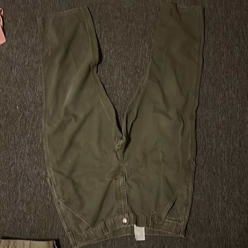 Green work pants
